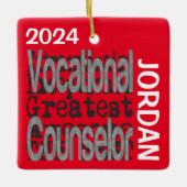 Professionele adviseur Extraordinaire CUSTOM Keramisch Ornament (Voorkant)