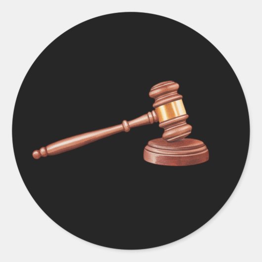 Professionele advocaat advocaat Black Ronde Sticker (Voorkant)