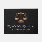 Professionele advocaat advocaat luxe Black Gold Deurmat (Voorkant)