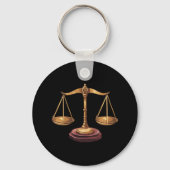 Professionele advocaat advocaat luxe Black Gold Sleutelhanger (Achterkant)