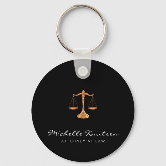 Professionele advocaat advocaat luxe Black Gold Sleutelhanger (Voorkant)