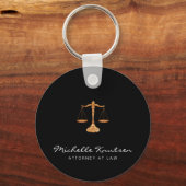 Professionele advocaat advocaat luxe Black Gold Sleutelhanger (Achterkant)