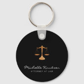 Professionele advocaat advocaat luxe Black Gold Sleutelhanger (Achterkant)