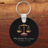 Professionele advocaat advocaat luxe Black Gold Sleutelhanger (Voorkant)