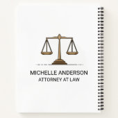 Professionele advocaat advocaat zwart-wit notitieboek (Achterkant)