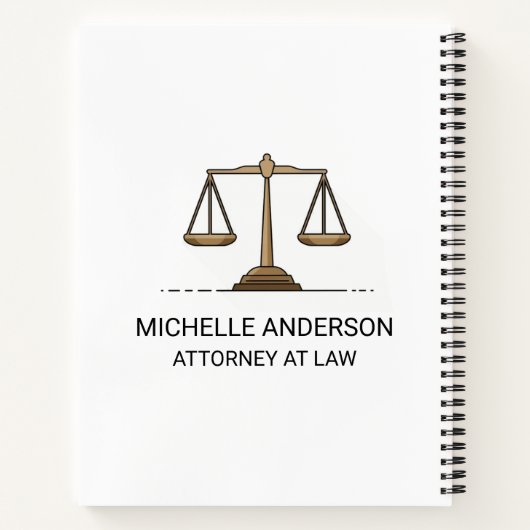 Professionele advocaat advocaat zwart-wit notitieboek (Achterkant)