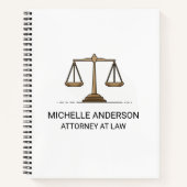 Professionele advocaat advocaat zwart-wit notitieboek (Voorkant)
