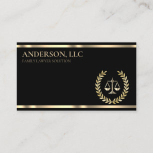 Professionele advocaat bij Law Black & Gold Scale Visitekaartje