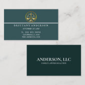 Professionele advocaat bij Law Black Scale Busines Visitekaartje (Voorkant / Achterkant)