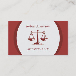 Professionele advocaat bij Law Scales of Justice Visitekaartje