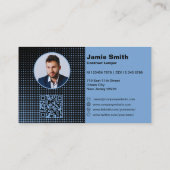 Professionele advocaat Blauwe Visitekaartjes Klantenkaartje (Achterkant)