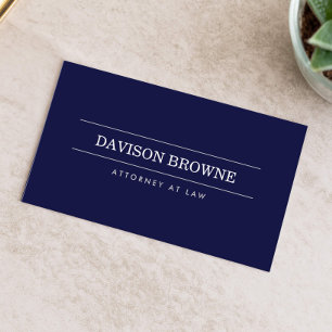 Professionele advocaat Donkerblauw Visitekaartje