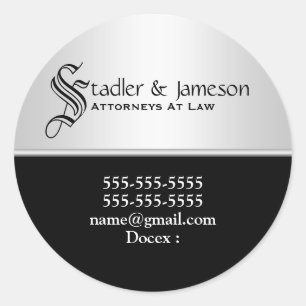 Professionele advocaat moderne ronde personalise sticker