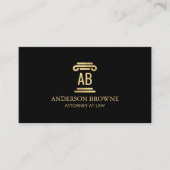 Professionele Advocaat Monogram Goud/Zwart Visitekaartje (Voorkant)