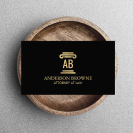 Professionele Advocaat Monogram Goud/Zwart Visitekaartje