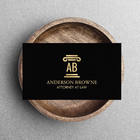 Professionele Advocaat Monogram Goud/Zwart Visitekaartje