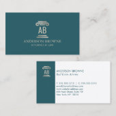 Professionele advocaat Monogram grijs/groen Visitekaartje (Voorkant / Achterkant)
