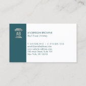 Professionele advocaat Monogram grijs/groen Visitekaartje (Achterkant)
