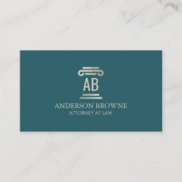Professionele advocaat Monogram grijs/groen Visitekaartje