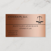 Professionele advocaat op de zwarte schaal visitekaartje (Voorkant)