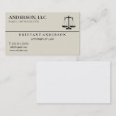 Professionele advocaat op de zwarte schaal visitekaartje (Voorkant / Achterkant)