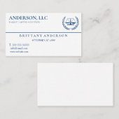 Professionele advocaat op de zwarte schaal visitekaartje (Voorkant / Achterkant)