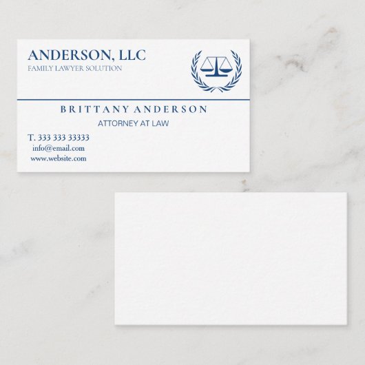 Professionele advocaat op de zwarte schaal visitekaartje (Voorkant / Achterkant)