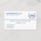 Professionele advocaat op de zwarte schaal visitekaartje (Voorkant)
