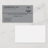 Professionele advocaat op de zwarte schaal visitekaartje (Voorkant / Achterkant)