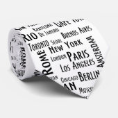 Professionele afdrukken zwart en wit stropdas (Opgerold)