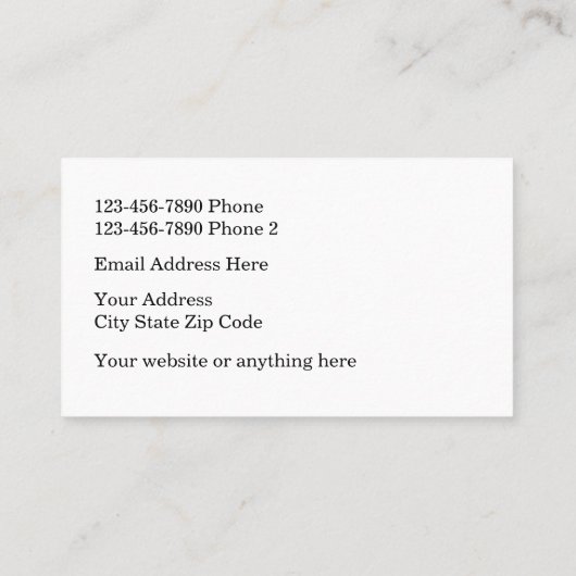 Professionele, afgeronde hoekkaarten visitekaartje (Achterkant)