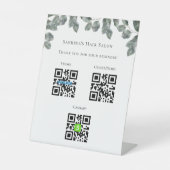 Professionele aftasten om zakelijke gegevens te be reclamebord met voetstuk (Voorkant)