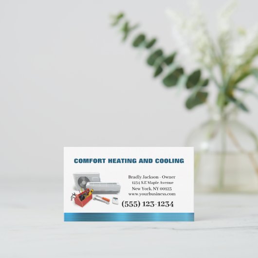 Professionele airconditioningverwarming visitekaartje (Staand voorkant)