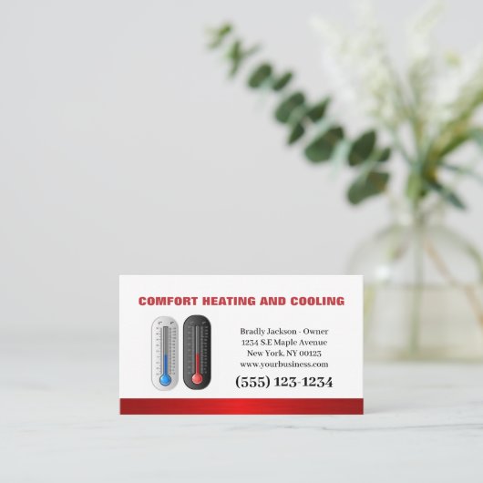 Professionele airconditioningverwarming visitekaartje (Staand voorkant)