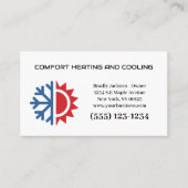 Professionele airconditioningverwarming visitekaartje (Voorkant)