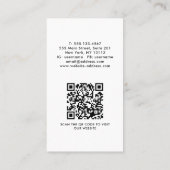 Professionele algemene platte witte Logo QR-code Visitekaartje (Achterkant)