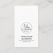 Professionele algemene platte witte Logo QR-code Visitekaartje (Voorkant)