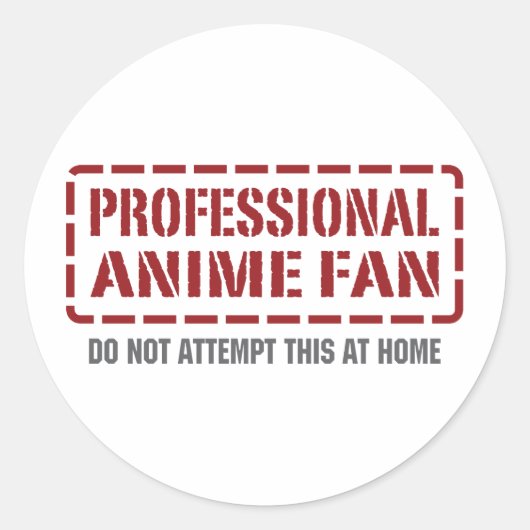 Professionele anime fan ronde sticker (Voorkant)