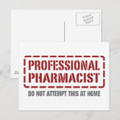 Professionele apotheker briefkaart (Voorkant / Achterkant)