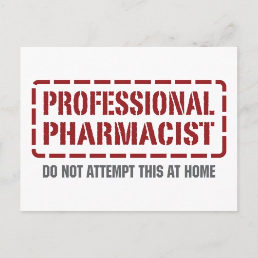 Professionele apotheker briefkaart (Voorkant)
