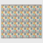 Professionele apotheker Iconisch ontworpen Cadeaupapier (Vlak)