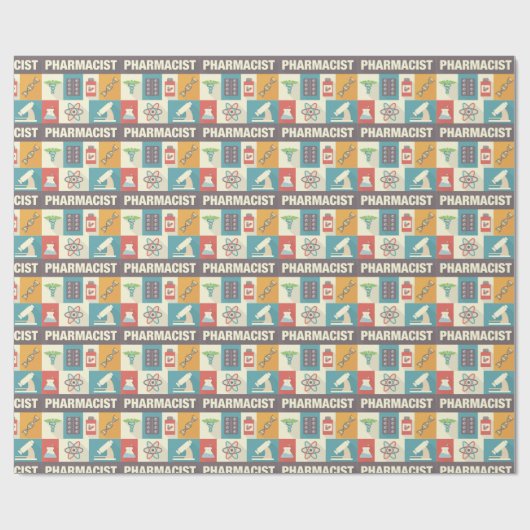 Professionele apotheker Iconisch ontworpen Cadeaupapier (Vlak)