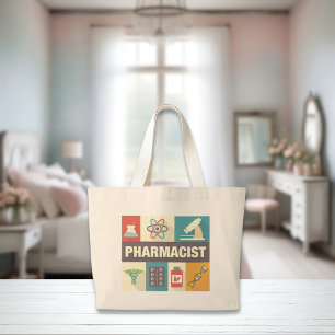 Professionele apotheker Iconisch ontworpen Grote Tote Bag