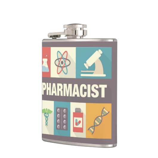 Professionele apotheker Iconisch ontworpen Heupfles (Links)