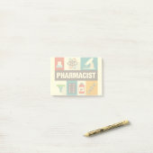 Professionele apotheker Iconisch ontworpen Post-it® Notes (Op bureau)