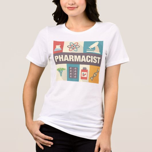 Professionele apotheker Iconisch ontworpen Tri-Blend Shirt (Voorkant)