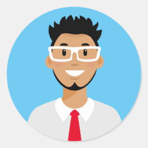 Professionele arbeider Avatar Classic Round Sticke Ronde Sticker