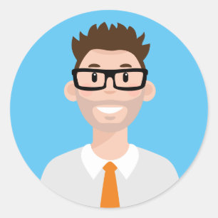 Professionele arbeider Avatar Classic Round Sticke Ronde Sticker