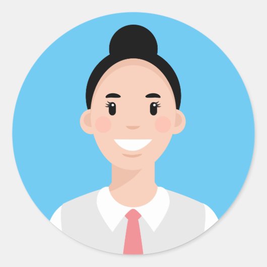 Professionele arbeider Avatar Classic Round Sticke Ronde Sticker (Voorkant)