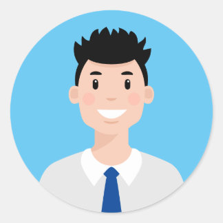 Professionele arbeider Avatar Classic Round Sticke Ronde Sticker